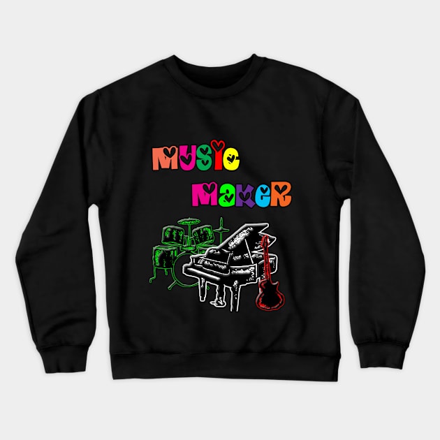 Music Maker Crewneck Sweatshirt by DesigningJudy